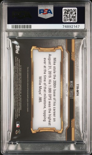 SALE! 2020 Topps Triple Threads 1/1 Mike Trout RUBY Patch Relic back