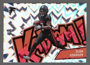 SALE! 2023 Absolute Bijan Robinson Kaboom! Horizontal RC #14 Falcons Rookie front