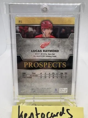 Lucas Raymond Skybox Prospects Green /10 back
