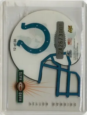 1999 Donruss Preferred QBC Hard Hats Peyton Manning /3000 #12 back