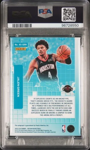 2023 Panini Recon Archetype Signatures Jalen Green Archetype Signature-Gold back