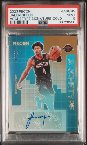 2023 Panini Recon Archetype Signatures Jalen Green Archetype Signature-Gold front