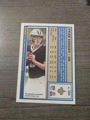 2025 Donruss Tyler Shough Green Auto back