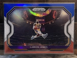 2020-21 Panini Prizm - LeBron James #1 Red White & Blue Prizm Kobe Tribute front