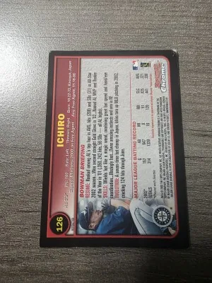 2003 Bowman Chrome Ichiro Suzuki Refractor back