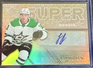 2024-25 SPx SuperScripts Logan Stankoven Auto /99 front