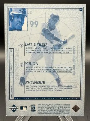 Barry Bonds (Giants) 1999 Upper Deck MVP Swingtime #S7 back