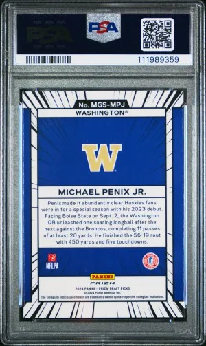 2024 Panini Prizm Draft Picks Manga Michael Penix Jr. back