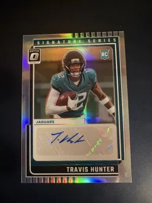 2025 Panini Donruss Optic - Signature Series Holo TravisHunter #SSH-TH (AU, RC) front