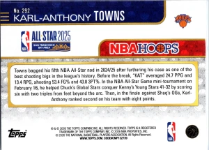 2025-26 Hoops #292 Karl-Anthony Towns back