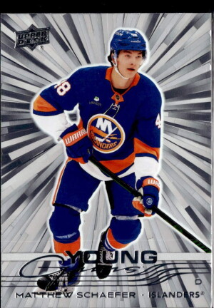 25/26 UD SERIES 1 YOUNG GUNS OUTBURST #451 MATTHEW SCHAEFER RC SP front