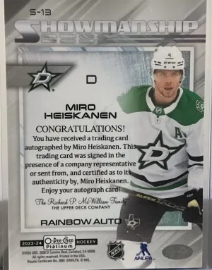 Miro Heiskanen Showmanship Rainbow Auto back