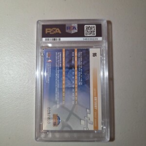 2003 Hoops Hot Prospects Carmelo Anthony Game Graphs PSA 7 back