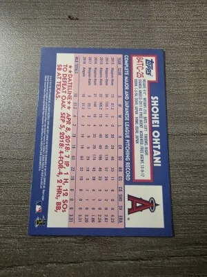 2019 Topps Chrome Shohei Ohtani Refractor back