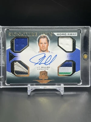 2020-21 UD The Cup J.T. Miller Signature Uni’s Home Away Patch Auto Black /5