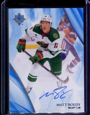 2023-24 Upper Deck Ultimate Collection Matt Boldy Auto front