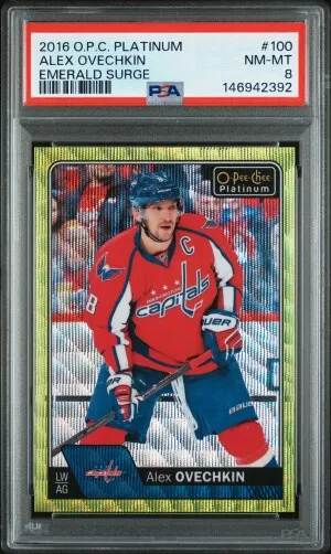 2016 O-Pee-Chee Platinum Alex Ovechkin Emerald Surge front