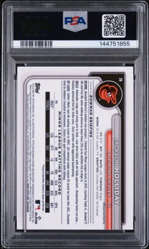 2024 Bowman Chrome Mega Box Jackson Holliday Purple Refractor back