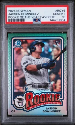 2024 Bowman Rookie Of The Year Favorites Jasson Dominguez Rookie Of The Year Favorite front