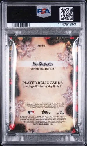 2025 Topps Holiday Mega Player Relics Bo Bichette back