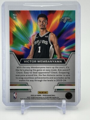 2023 Prizm Victor Wembanyama Instant Impact back