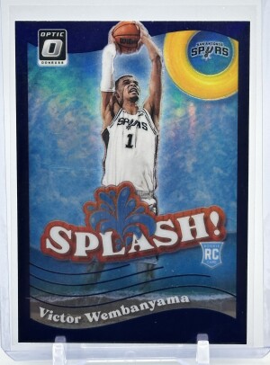 2023 Optic Victor Wembanyama Splash Purple Prizm front