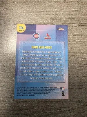 2000 Topps Chrome Home Run Kings Mcgwire/Sosa Refractor back