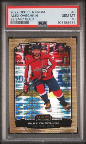2022 O-Pee-Chee Platinum Alex Ovechkin Seismic Gold front