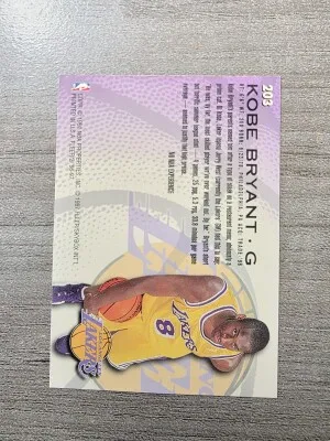 1996 Fleer Kobe Bryant back
