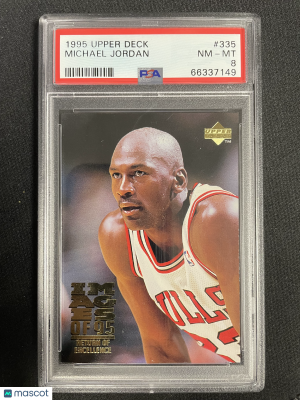 1995 Upper Deck Michael Jordan #335 PSA 8 front