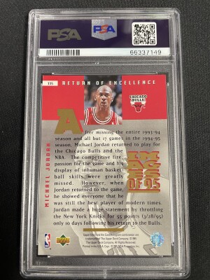 1995 Upper Deck Michael Jordan #335 PSA 8 back