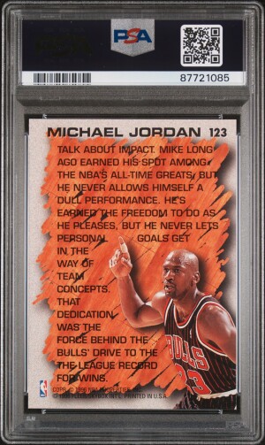 1996 Fleer Michael Jordan #123 PSA 7 back