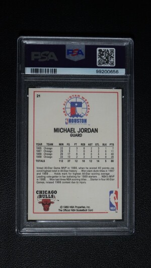 1989-90 Hoops Michael Jordan #21 All-Star AUTHENTIC back