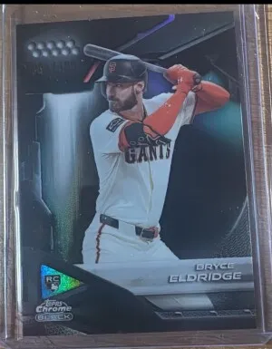 Bryce Eldridge 2026 Topps Chrome Black #50 Refractor /199 SF Giants . front