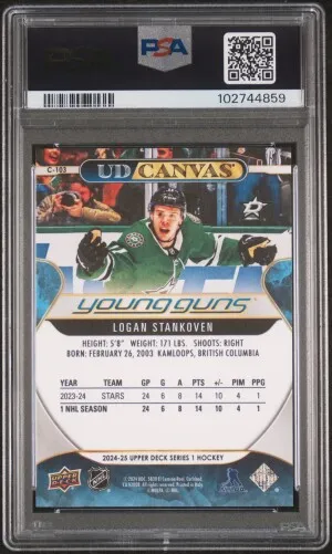 2024 Upper Deck Ud Canvas Logan Stankoven back