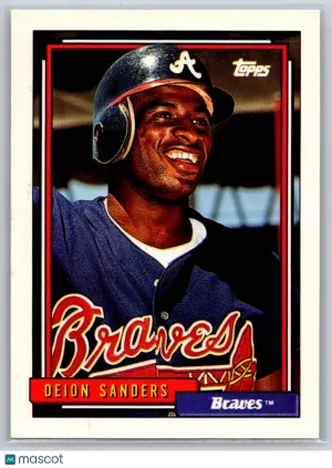 Deion Sanders 1992 Topps 645 Atlanta Braves