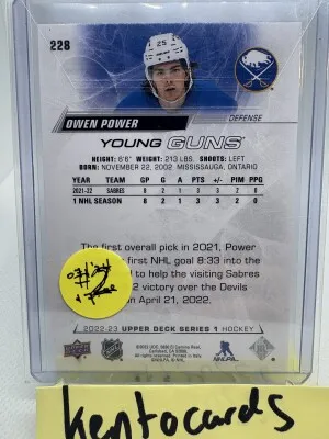 Owen Power Young Guns #2 back