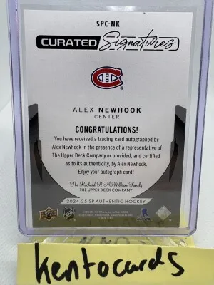 Alex Newhook Curated Signatures /299 back