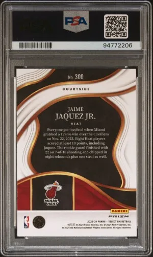 2023 Panini Select Jaime Jaquez Jr. Tiger Prizm back
