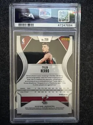 2019 Panini Prizm Tyler Herro Silver Prizm back