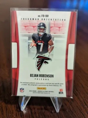 Bijan Robinson Rookies & Stars Freshman Orientation Rookie Jersey Auto /99 back