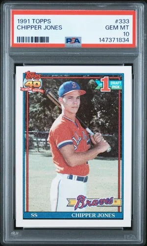 1991 Topps Chipper Jones front