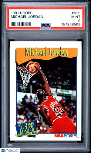 1991 Hoops Michael Jordan #536 PSA 9 front