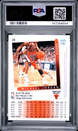 1993 Upper Deck Michael Jordan #23 PSA 9 back