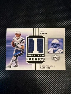 2002 Upper Deck Tom Brady Game Used Patch front