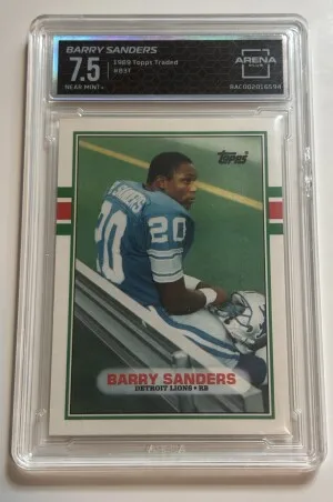 BARRY SANDERS 1989 TOPPS TRADED 83T (ROOKIE) front