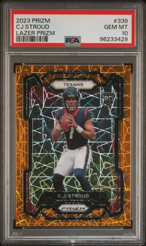 2023 Panini Prizm Laser #339 C.J. Stroud RC PSA 10