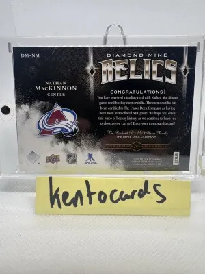 2018-19 Diamond Mine Relics Nathan MacKinnon /25 back