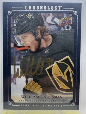 2019-20 Upper Deck Chronology Canvas Auto William Karlsson #CA-WK Auto front