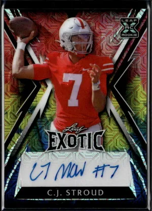 2023 Leaf Exotic Mojo Parrot Autograph #Ba-Cjs C.J. Stroud Xrc (4/7)